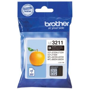 Brother Tinte LC-3211BK Schwarz bis zu 200 Seiten nach ISO/IEC 24711