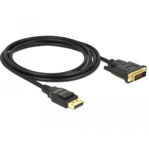 DELOCK Kabel Displayport 1.2 Stecker > DVI 24+1 Stecker Passiv 2 m schwarz