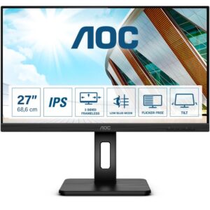 68,6cm/27" (1920 x 1080) AOC 27P2Q Full HD 4ms IPS HDMI VGA DVI DP USB 16:9 Black