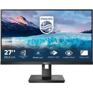 68,6cm/27'' (1920x1080) Philips S-line 272S1AE 16:9 4ms HDMI DVI-D VGA DisplayPort VESA Pivot Speaker Full HD Black