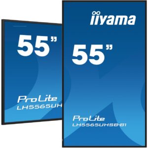 140cm/55" (3840x2160) iiyama ProLite LH5565UHSB-B1 16:9 4K UHD IPS Touch 8ms 60Hz 24/7 2xHDMI DP LAN WIFI Speaker Black