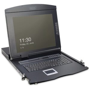 Digitus 17" LCD KVM Konsole, 1-Port VGA, deutsche Tastatur