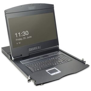 Digitus 19" LCD KVM Konsole, 16-Port VGA, deutsche Tastatur