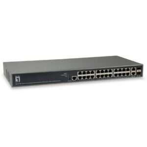 Switch 26x GE GEP-2682 2xGSFP 19" 370W 24xPoE