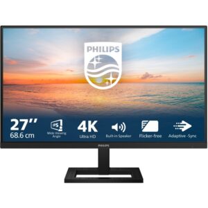 68,6cm/27" (3840x2160) Philips 27E1N1800AE 16:9 IPS 4ms 60Hz HDMI DisplayPort VESA Speaker Black