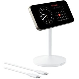 ANKER MagGo Wireless Charging Stand Qi2 15W MagSafe um 360 drehbar fr iphone 12 und hher weiss