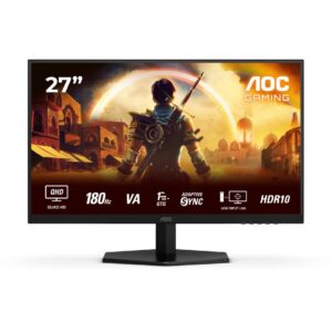 68,6 cm/27" (2560×1440) AOC 27G42XNE 16:9 QHD Fast VA 0,5 ms 180 Hz HDMI DisplayPort VESA Black