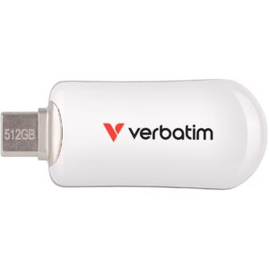 STICK 512GB Verbatim Plectra White USB-C Flash Drive 30231