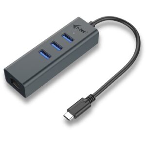 D I-TEC USB-C 3-PORT HUB + GLAN