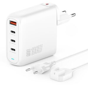 4smarts Ladegert GaN Flex Pro 100W 3 USB-C+1 USB-A. wei