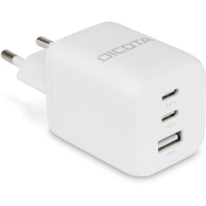 D Dicota Compact 3-Port GaN Wall Charger (65W) EU white