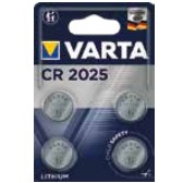 Batterie Knopfzelle CR2025 *Varta* 4-Pack