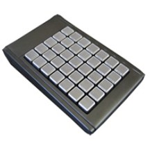 Cherry AK-S100-UW-B/35 Frei belegbare 35 Tasten Matrix-Tastatur mit internem Speicher USB schwarz