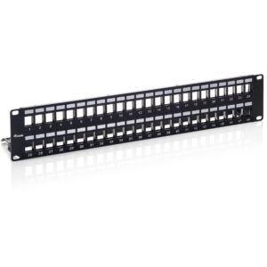 Equip Patchpanel 48x Cat6A 19" FTP 1HE Keystone Montage sw