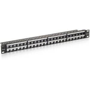 Equip Patchpanel 48x Cat6 19" UTP 1HE Keystone Montage sw