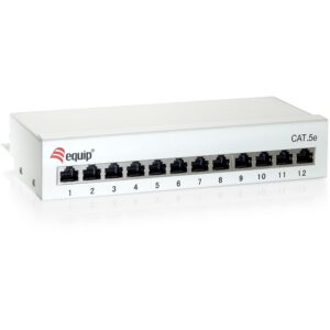 Equip Patchpanel 12x RJ45 Cat6 FTP Desktop ISO/IEC hellgrau