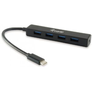 Equip USB-Hub 4-Port 3.2/C->4x3.0 5Gbps o.Netzteil sw