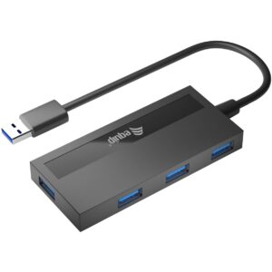 Equip USB-Hub 4-Port 3.2 ->4x3.0 +USB-C Adp.5Gbps o.Netz.sw