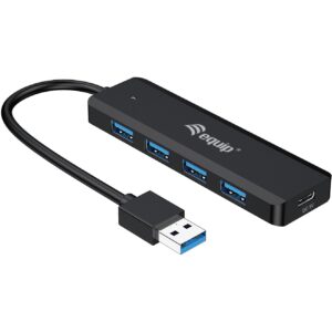 Equip USB-Hub 4-Port 3.2 ->4x3.0 +USB-C Adp.5Gbps o.Netz.sw