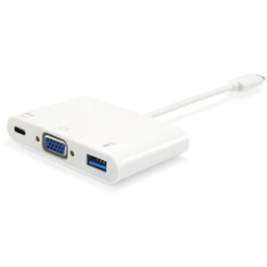 Equip Dock USB-C->VGA.USB3.0.60WPD 15cm ws
