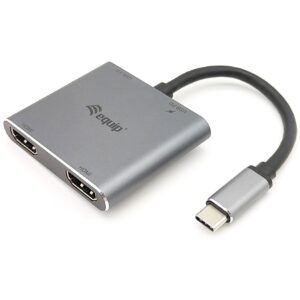 Equip Dock USB-C->2xHDMI.USB 3.0.100WPD 15cm si