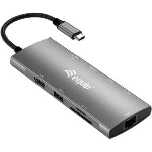 Equip Dock USB-C->HDMI.GbE.USB2.0.3xUSB3.0.100WPD.+ 25cm si