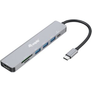 Equip Dock USB-C->HDMI.3xUSB3.0.SD/TF.100WPD 25cm si