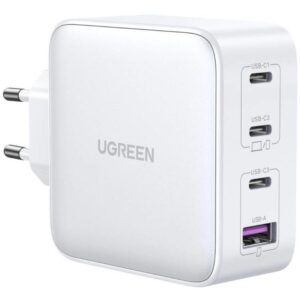 UGREEN USB-A+3xUSB-C 100W GaN Tech Fast Wall Charger EU White