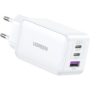 UGREEN Nexode USB-A+2*USB-C 140W GaN Fast Charger+USB-C Cable wht