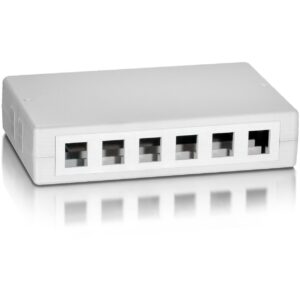 Equip Aufputzdose 12x Keystone Jack weiß