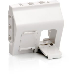 Equip Unterputzdose Einsatz French 2 Keystone 45x45 RAL9010 Polybeutel