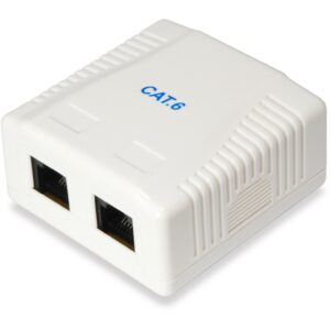 Equip Aufputzdose Cat6 2xRJ45 UTP RAL 9010 Reinweiß