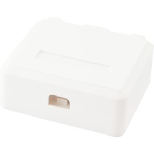 Equip Aufputzdose 2x Keystone Jack mit Abdeckung weiß