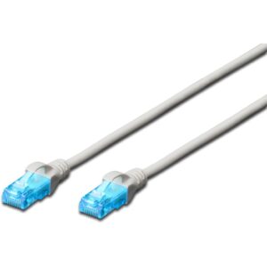 DIGITUS Patchkabel Cat5e U/UTP 2xRJ45 2,0m CCA grau Hebels. Polybeutel