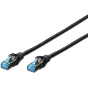 DIGITUS Patchkabel RJ45 SF/UTP Cat5e 0.50m sch. Hebelschutz Polybeutel