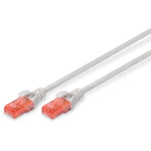 DIGITUS Patchkabel Cat6 U/UTP 2xRJ45 1.5m grau Hebelschutz