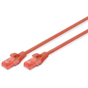 DIGITUS Patchkabel Cat6 U/UTP 2xRJ45 0.5m rot LSZH