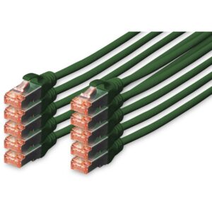 DIGITUS CAT 6 S/FTP Patchkabel, 10 Stück, 3m, grün