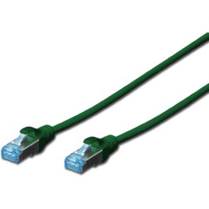 DIGITUS Patchkabel RJ45 SF/UTP Cat5e 0.50m grün Hebelschutz Polybeutel