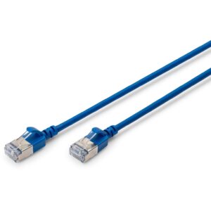 DIGITUS Patchkabel CAT 6A F/FTP Slim 0,30m blau
