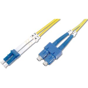 DIGITUS LWL Patchkabel LC -> SC 1.00m Singlemode Duplex OS2