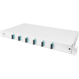 DIGITUS LWL Spleißbox 1HE bestückt 6x SC DX OM3 grau