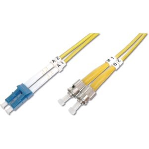 DIGITUS LWL Patchkabel LC -> ST 2.00m Singlemode Duplex OS2