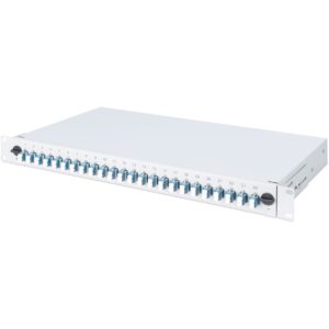 DIGITUS LWL Spleißbox 1HE bestückt 24x LC DX OS2 grau