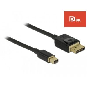 DELOCK Mini DisplayPort zu DisplayPort Kabel 8K 60Hz 1m DP 8K zertifiziert