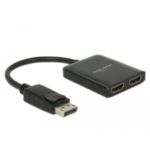DELOCK DisplayPort 1.4 Splitter 1 x DisplayPort zu 2 x HDMI MST