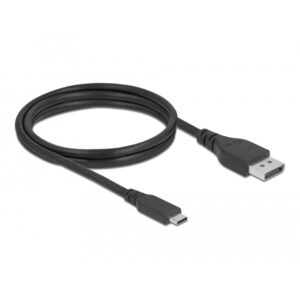 DELOCK Bidirektionales USB Type-C zu DisplayPort Kabel DP Alt Mode 8K 60 1.5m DP 8K zertifiziert