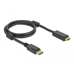 DELOCK Aktives DisplayPort 1.2 zu HDMI Kabel 4K 60Hz 1m