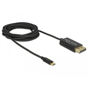 DELOCK USB Kabel Type-C zu DisplayPort DP Alt Mode 4K 60Hz 2m koaxial