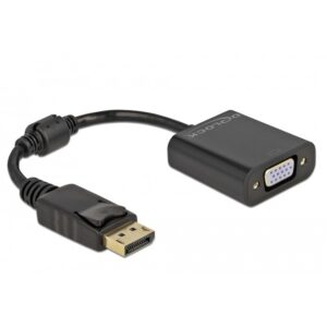 DELOCK Adapter DisplayPort 1.2 Stecker zu VGA Buchse Passiv schwarz